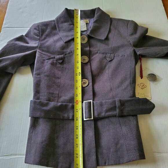 FYLO By Nylon Belted Jacket Viscose Blend - Picture 15 of 16